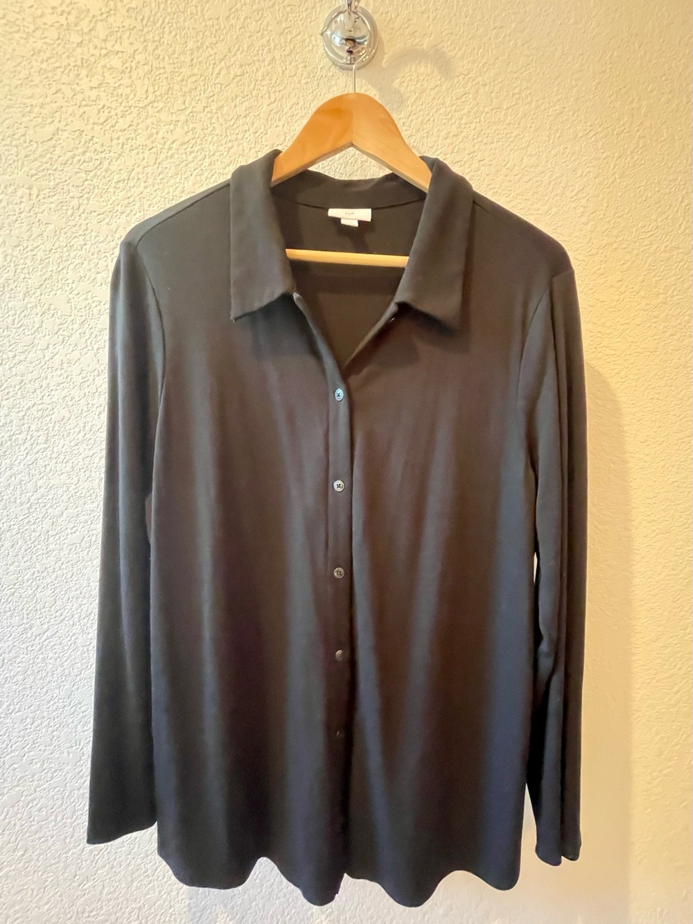 JJill Button Down Collared Long Sleeve Top, XL